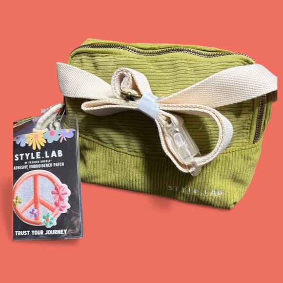 STYLE LAB GREEN CORDOROY CROSSBODY NWT - Picture 1 of 4